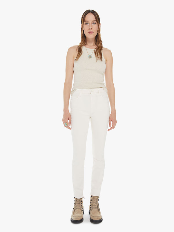 High Waisted Looker Ankle - Antique White